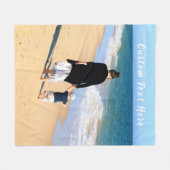 パーソナライズされた写真フリースブランケットカスタム文字 フリースブランケット (正面(横))