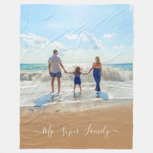 パーソナライズされた写真フリースブランケットカスタム文字 フリースブランケット (正面)