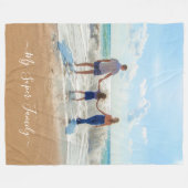 パーソナライズされた写真フリースブランケットカスタム文字 フリースブランケット (正面(横))