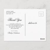 パーソナライズされた写真フレーム感謝してい卒業前 ポストカード (裏面)