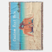 パーソナライズされた写真ブランケットカスタム文字 スローブランケット (正面縦)