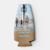 パーソナライズされた写真ボトルクールカスタム文字 ボトルクーラー (裏面)