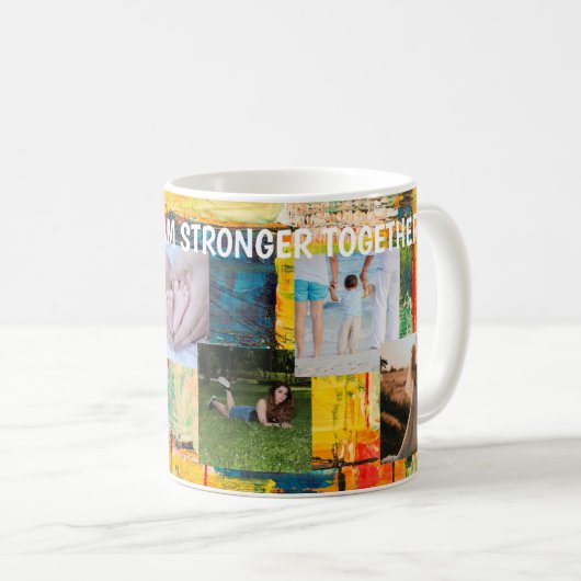 パーソナライズされた写真マカスタムグ写真とテキスト コーヒーマグカップ (正面右)