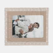 パーソナライズされた写真モダンチューペブラウンユニーク フリースブランケット (正面(横))