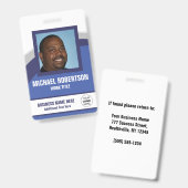 パーソナライズされた写真付き社員バッジ バッジ (正面＆裏面)