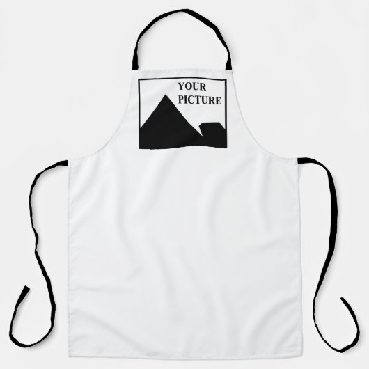 パーソナライズされた写真会社名の追加 エプロン (正面)