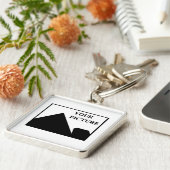 パーソナライズされた写真会社名の追加 キーホルダー (側面)