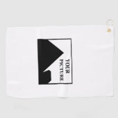 パーソナライズされた写真会社名の追加 ゴルフタオル (横)