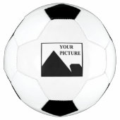 パーソナライズされた写真会社名の追加 サッカーボール (正面)