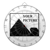 パーソナライズされた写真会社名の追加 ダーツボード (正面)