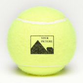 パーソナライズされた写真会社名の追加 テニスボール (裏面)