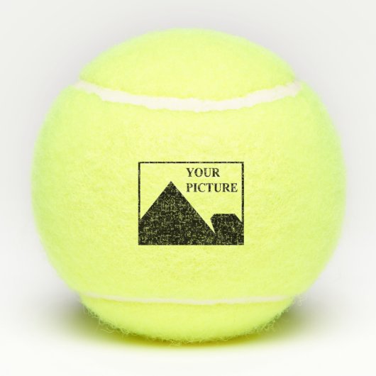 パーソナライズされた写真会社名の追加 テニスボール (裏面)