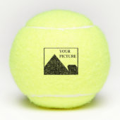 パーソナライズされた写真会社名の追加 テニスボール (正面)