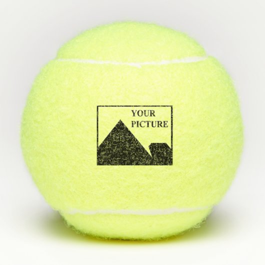 パーソナライズされた写真会社名の追加 テニスボール (正面)