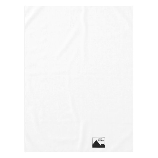 パーソナライズされた写真会社名の追加 テーブルクロス (正面)