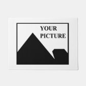 パーソナライズされた写真会社名の追加 ドアマット (正面)