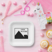 パーソナライズされた写真会社名の追加 ペーパープレート (パーティー)