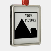 パーソナライズされた写真会社名の追加 メタルオーナメント (右)