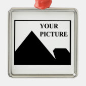 パーソナライズされた写真会社名の追加 メタルオーナメント (正面)