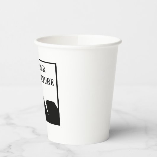 パーソナライズされた写真会社名の追加 紙コップ (左)