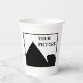 パーソナライズされた写真会社名の追加 紙コップ (正面)