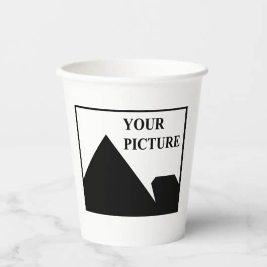 パーソナライズされた写真会社名の追加 紙コップ (正面)