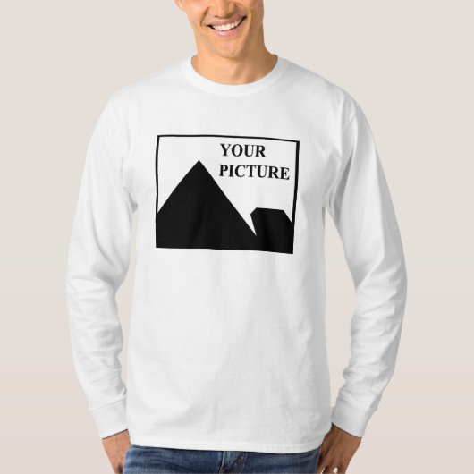 パーソナライズされた写真会社名の追加 Tシャツ (正面)