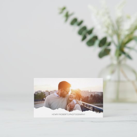 パーソナライズされた写真写エレガント真者2 名刺 (スタンド正面)