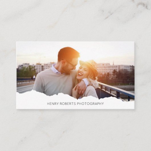 パーソナライズされた写真写エレガント真者2 名刺 (正面)