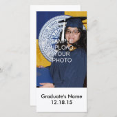 パーソナライズされた写真卒業フォトカード 案内状 (正面/裏面)