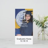 パーソナライズされた写真卒業フォトカード 案内状 (スタンド正面)