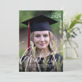 パーソナライズされた写真卒業 招待状 (スタンド正面)
