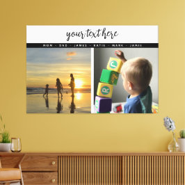 パーソナライズされた写真家族の愛の思い出2 キャンバスプリント