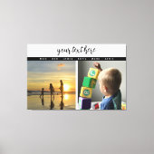 パーソナライズされた写真家族の愛の思い出2 キャンバスプリント (正面)