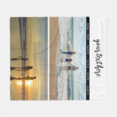 パーソナライズされた写真家族の愛の思い出2 フリースブランケット (正面(横))