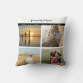 パーソナライズされた写真家族の愛の思い出8 クッション (裏面)