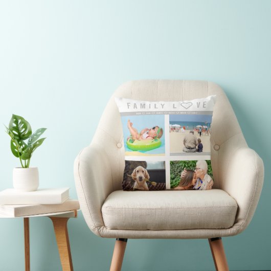 パーソナライズされた写真家族の愛の思い出8 クッション (椅子)