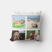 パーソナライズされた写真家族の愛の思い出8 クッション (正面)