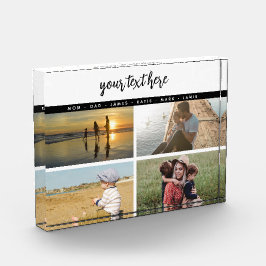 パーソナライズされた写真家族の愛の思い出 フォトブロック