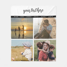 パーソナライズされた写真家族の愛の思い出 フリースブランケット