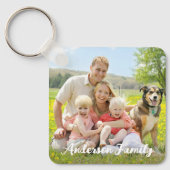 パーソナライズされた写真家族ペットキッズモダン2 キーホルダー (正面)