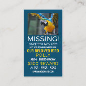 パーソナライズされた写真恋しく思撮り失ったPet Card 名刺 (正面)