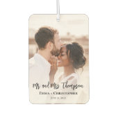 パーソナライズされた写真新婚車2 カーエアーフレッシュナー (正面)