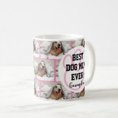 パーソナライズされた写真最高の犬の母 コーヒーマグカップ (正面右)