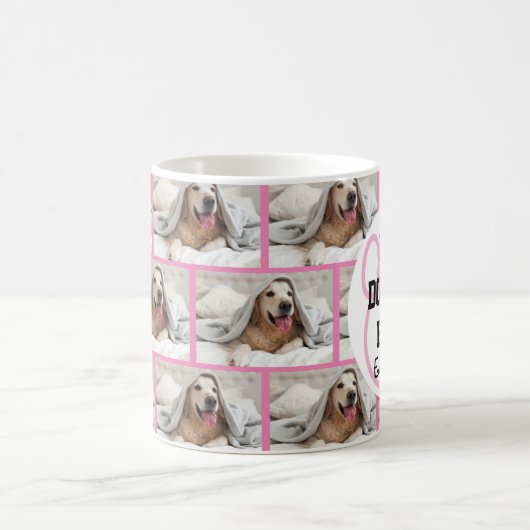 パーソナライズされた写真最高の犬の母 コーヒーマグカップ (中央)