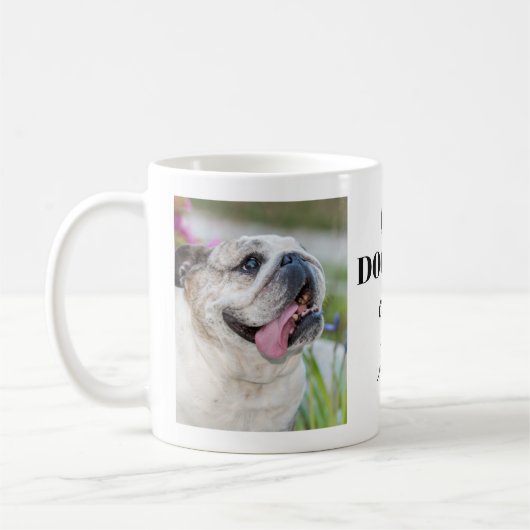 パーソナライズされた写真最高の犬の母 コーヒーマグカップ (左)