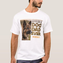 パーソナライズされた写真最高の犬パパ Tシャツ