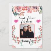 パーソナライズされた写真水彩花 シーズンカード (正面)