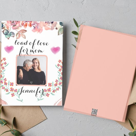 パーソナライズされた写真水彩花 シーズンカード