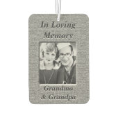 パーソナライズされた写真追悼空気清浄機 カーエアーフレッシュナー (裏面)